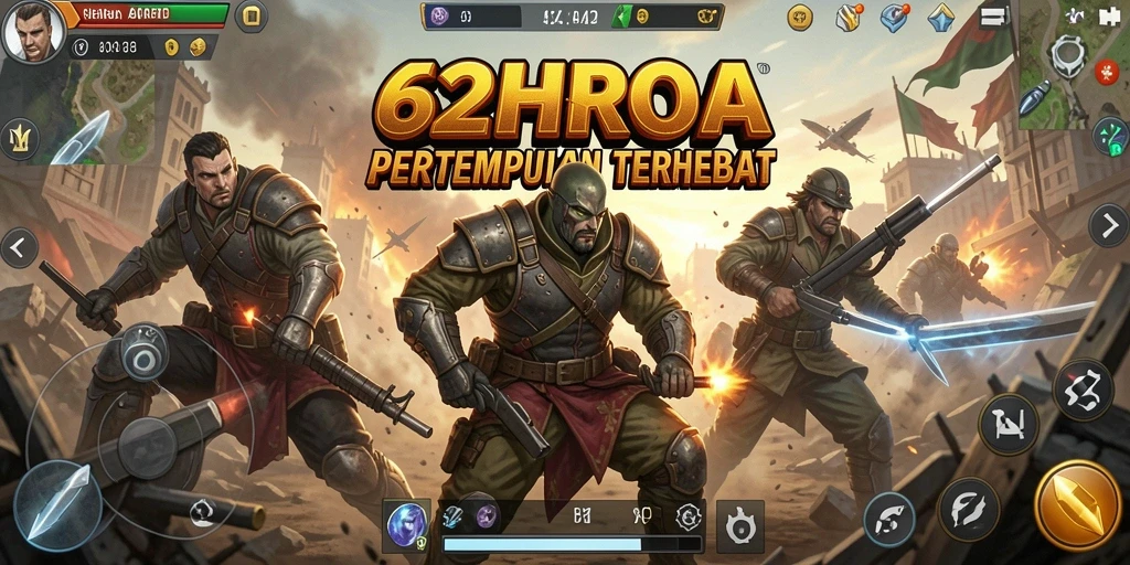 Gameplay menegangkan dalam 62HOT, bertempur di medan perang yang menarik.