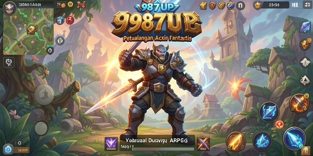 Tampilan seru gameplay ARPG di 987UP dengan aksi mendebarkan.