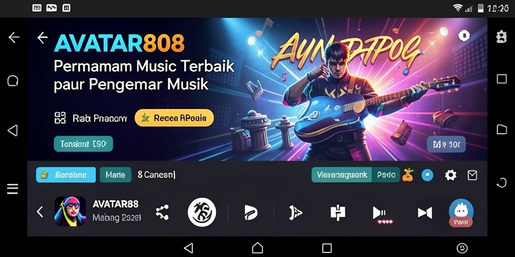 Tampilan gameplay AVATAR808 yang menarik dan interaktif.