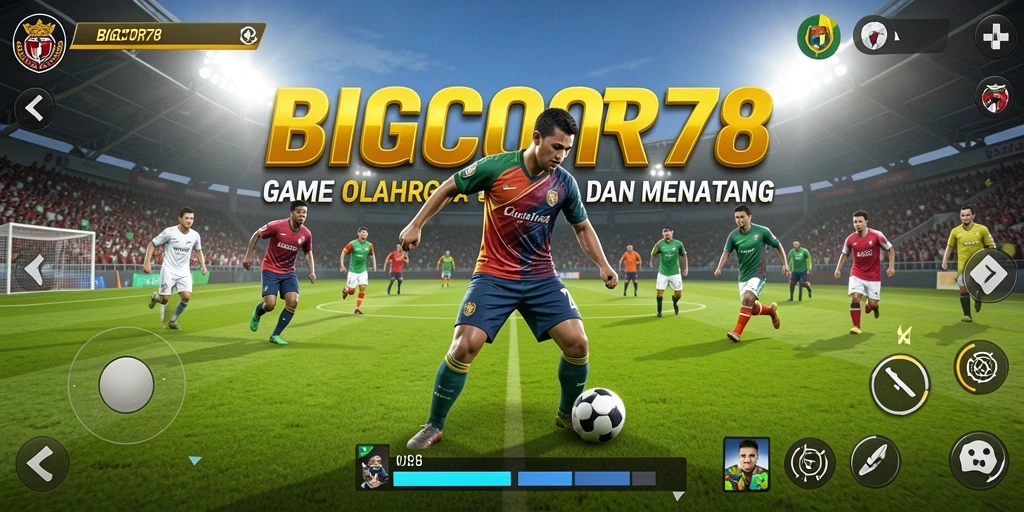 Tampilan gameplay intens dalam BIGCOR78 dengan aksi olahraga mendebarkan.