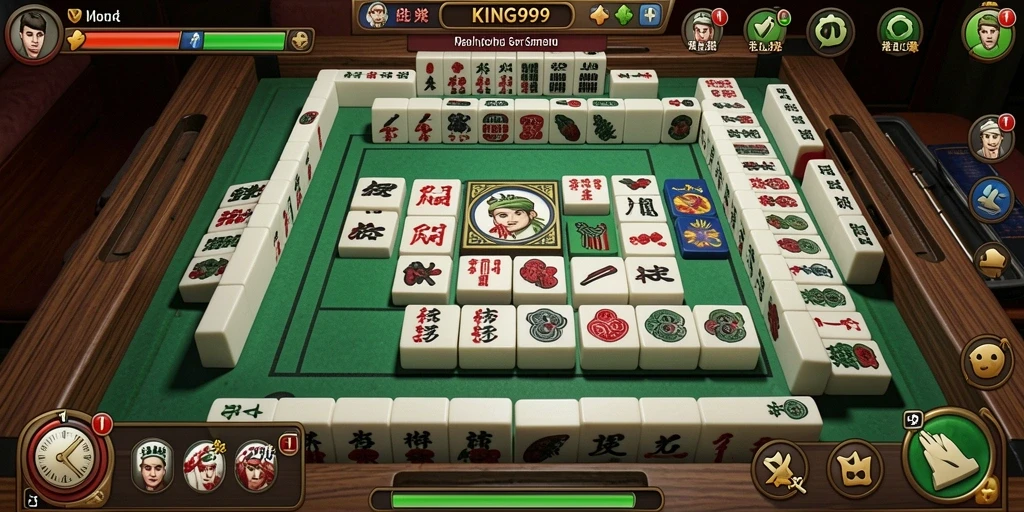 Tampilan gameplay Mahjong yang menarik dan seru di KING999.