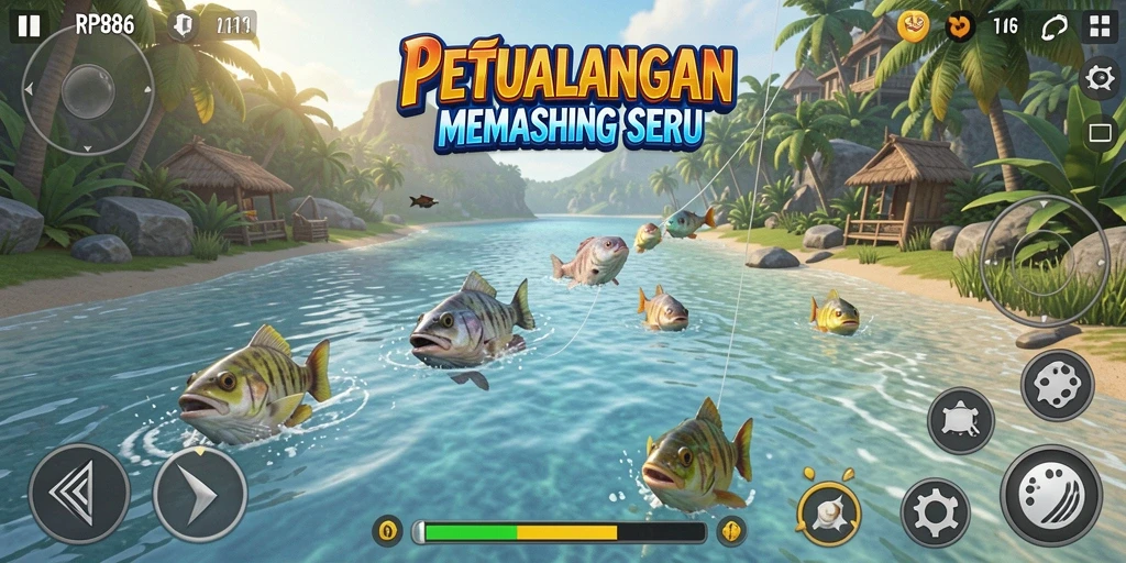Tangkapan ikan yang spektakuler dalam gameplay RP886.